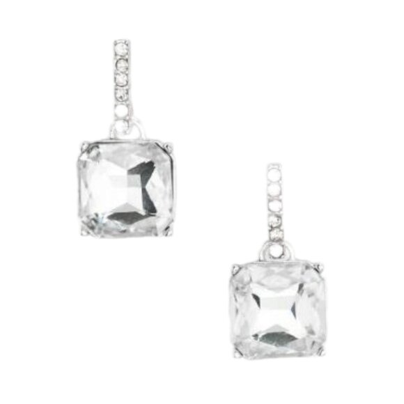 Nordstrom Nickel Free Clear Crystal Drop Earrings NWT - Picture 1 of 6